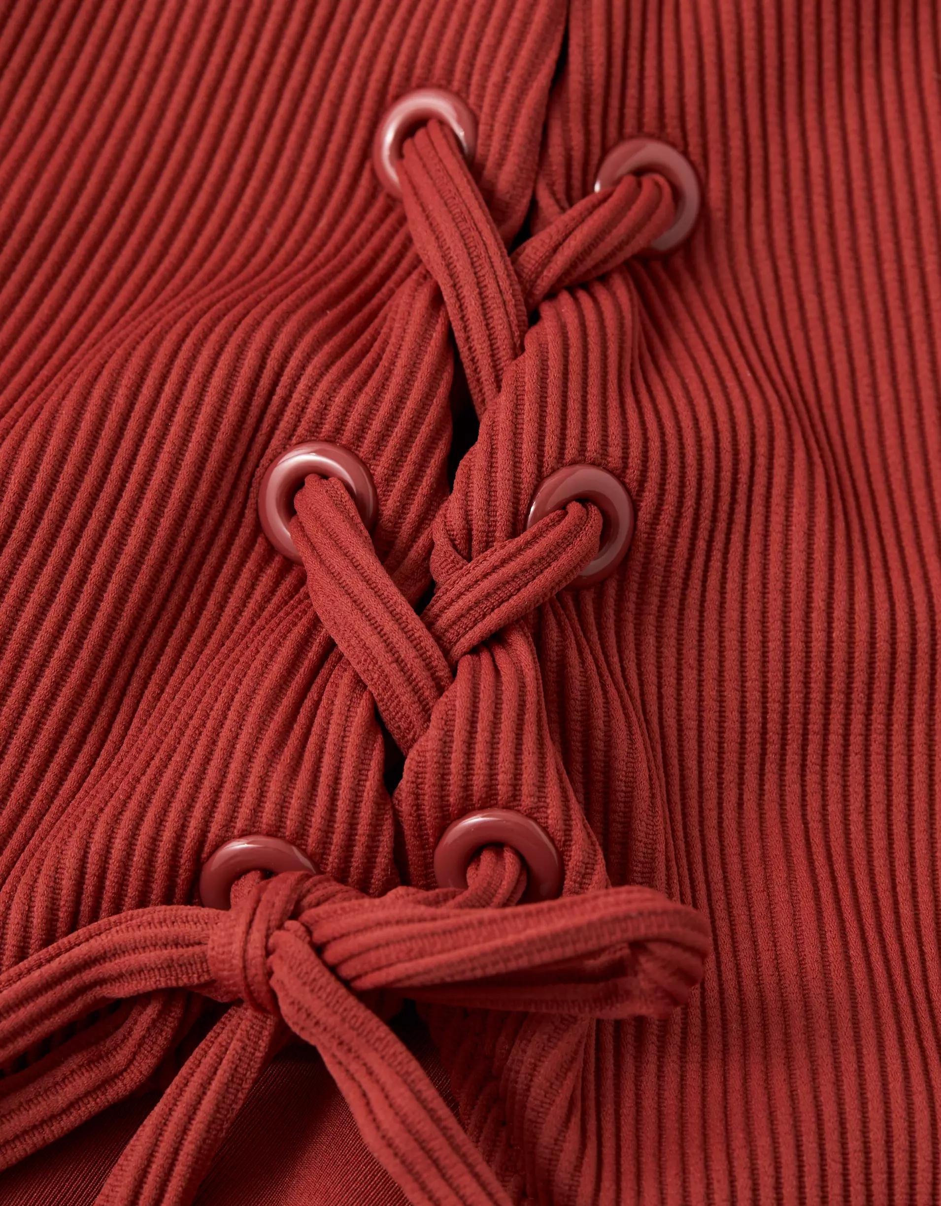 Aerie Ribbed Scoop One Piece Swimsuit Product Image