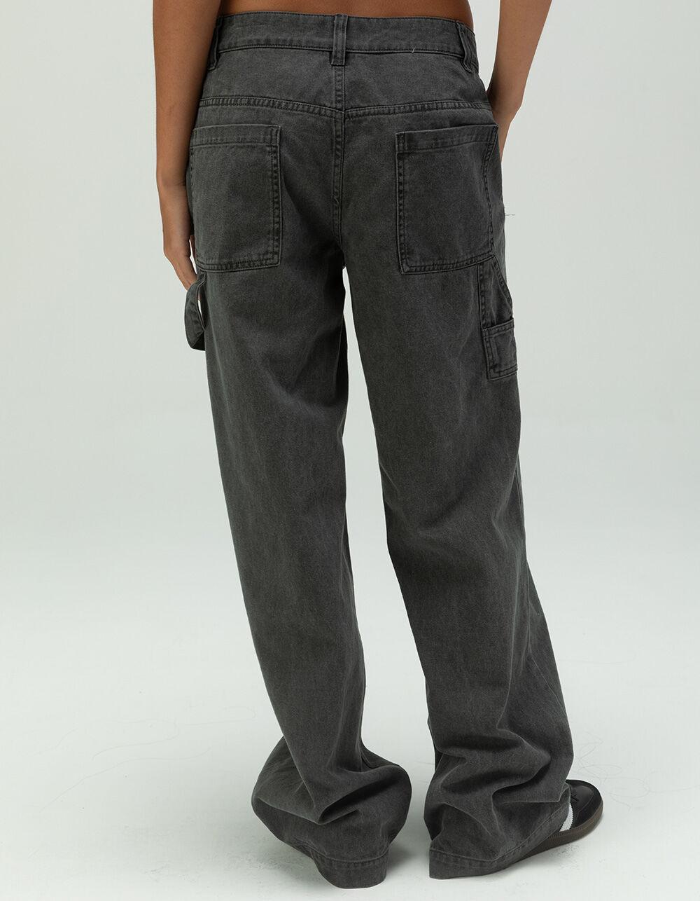 RUSTY Riley Low Rise Womens Carpenter Pants - CHARCOAL Product Image