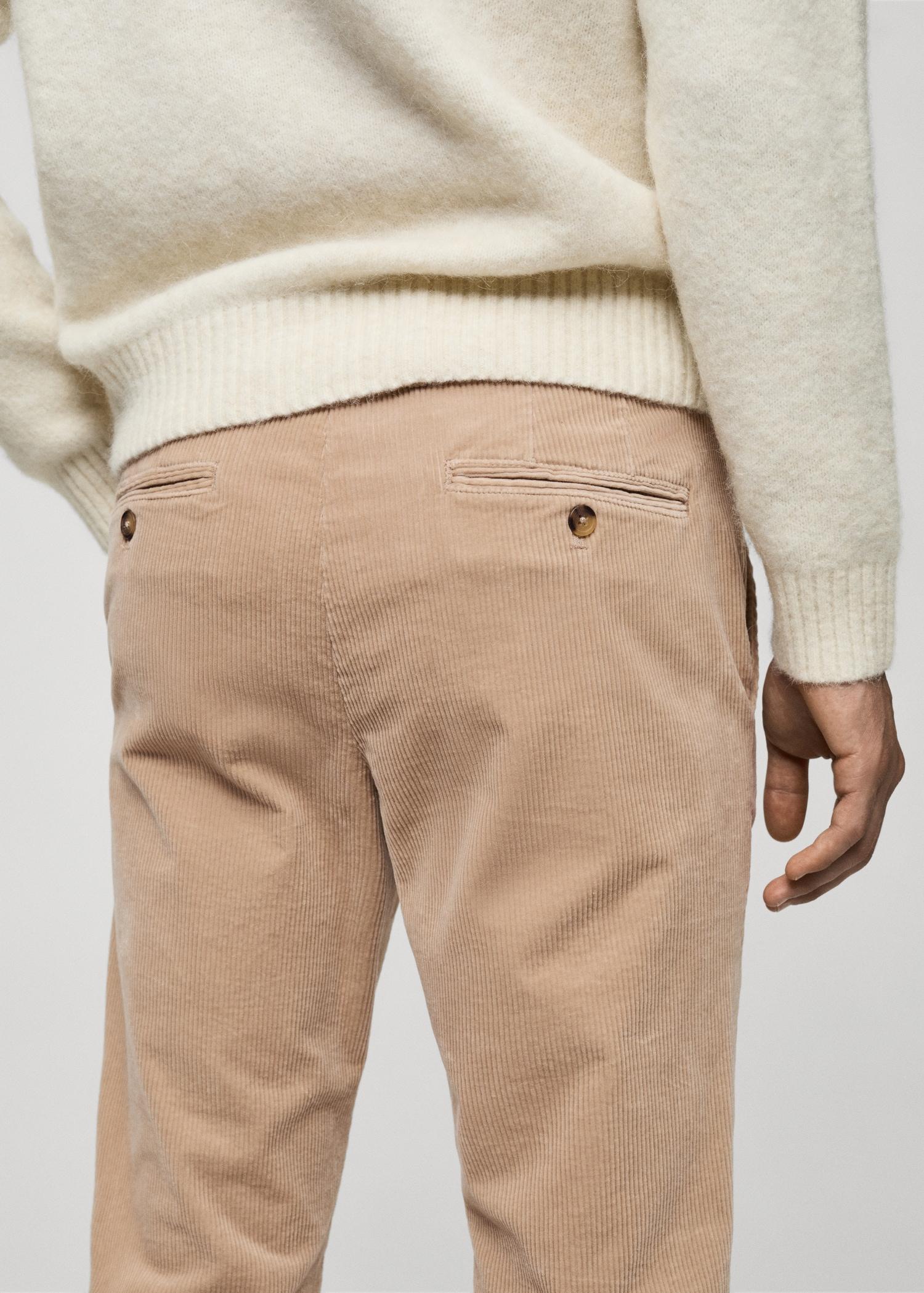 Corduroy slim-fit pants - Men | MANGO USA Product Image