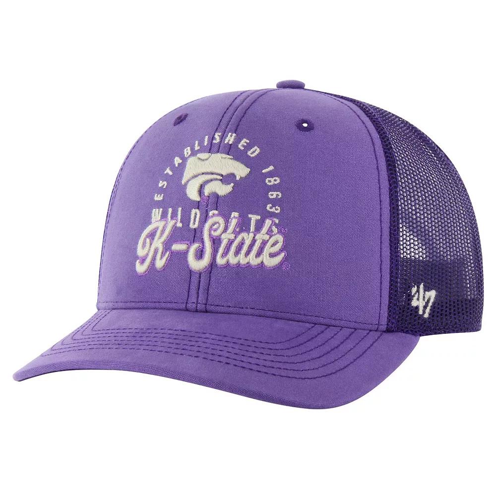 Men's '47 Purple Kansas State Wildcats Pitstop Trucker Adjustable Hat Product Image