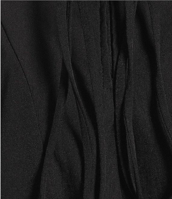 Honey and Rosie Rhinestone Trim Sweetheart Neck Fit & Flare Lace Up Back Dress Product Image