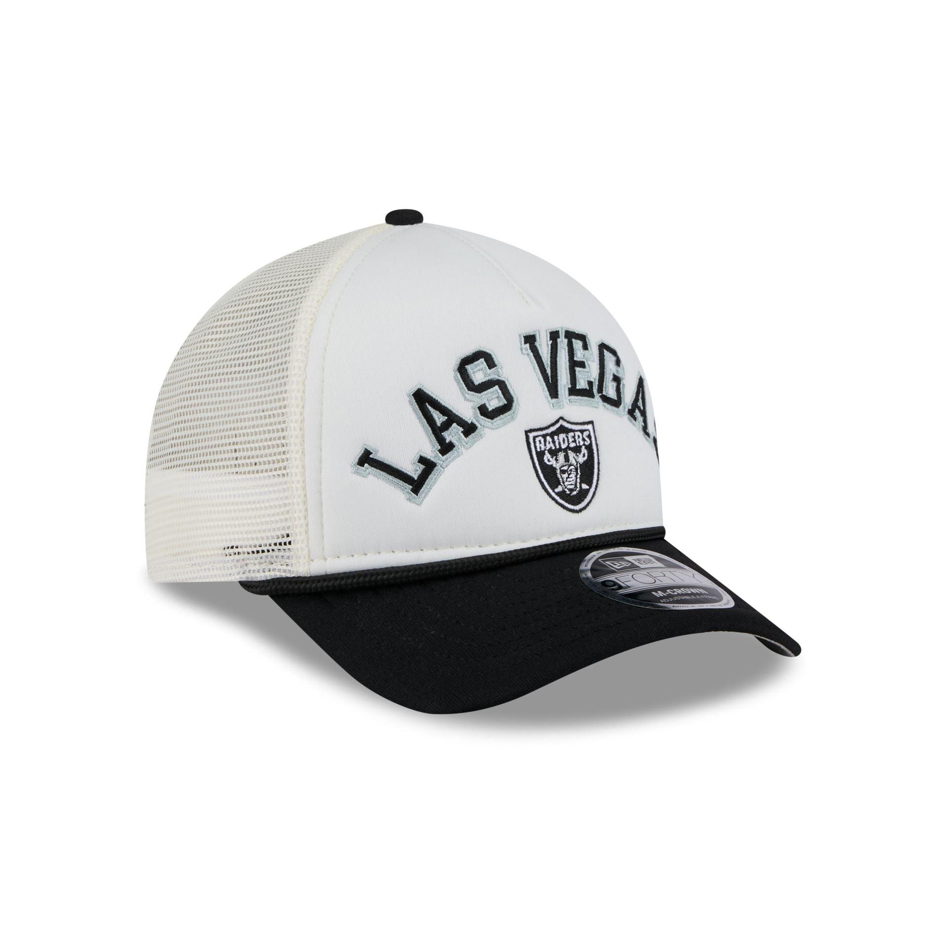 Las Vegas Raiders Chrome Arch 9FORTY M-Crown A-Frame Trucker Hat Male Product Image