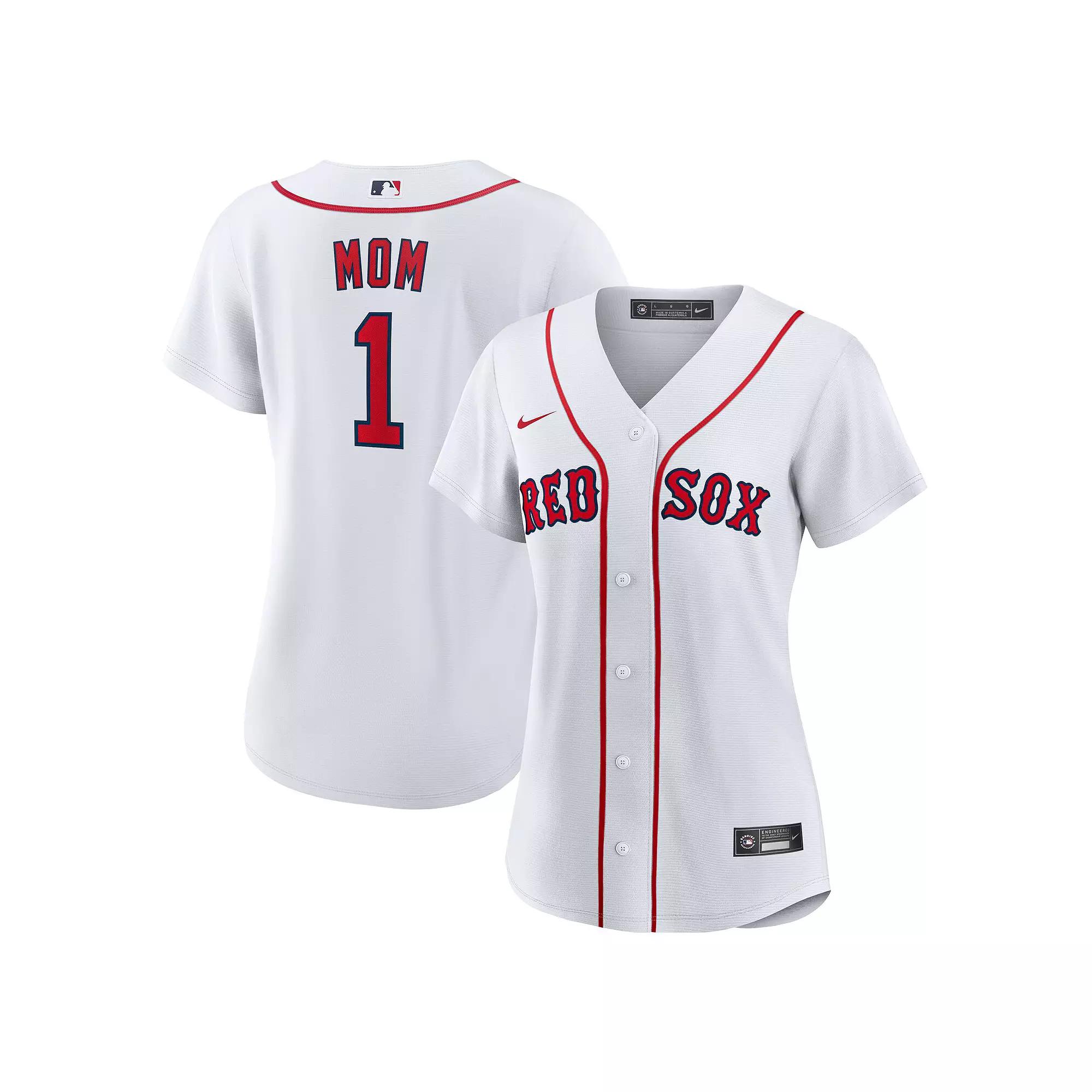 Women's Nike White Boston Red Sox #1 Mom Home Replica Jersey,  Product Image