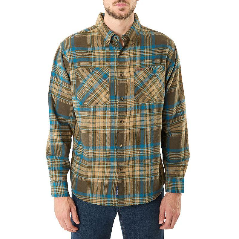 Men's Smith's Workwear Regular-Fit Two-Pocket Flannel Button-Down Shirt,  Product Image
