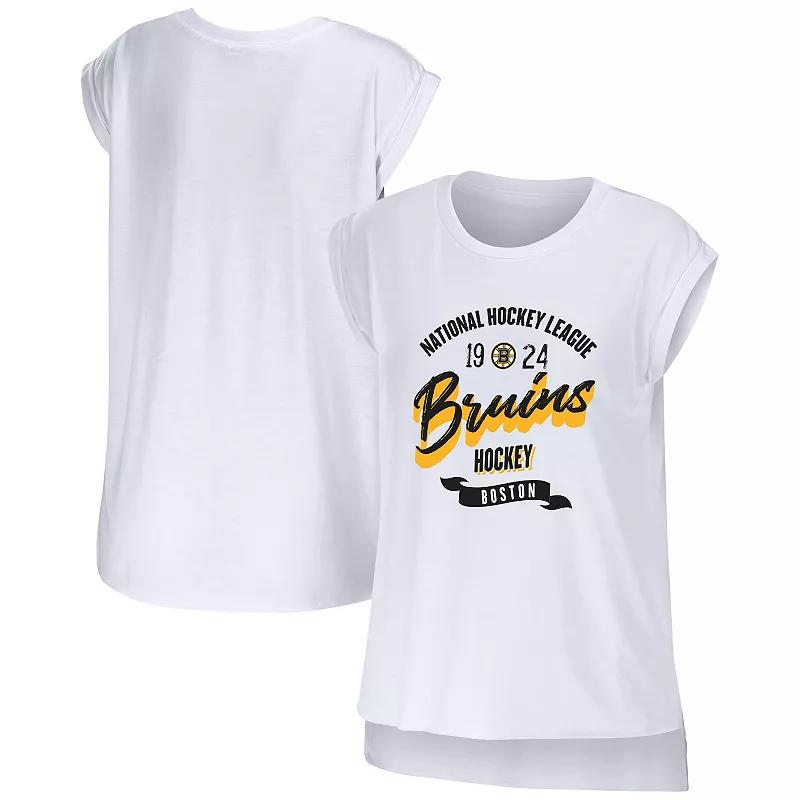 Women's WEAR by Erin Andrews White Pittsburgh Penguins Domestic Tank Top,  Product Image