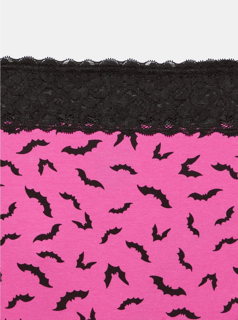 Cotton Mid-Rise Lace Trim Boyshort Panty Product Image