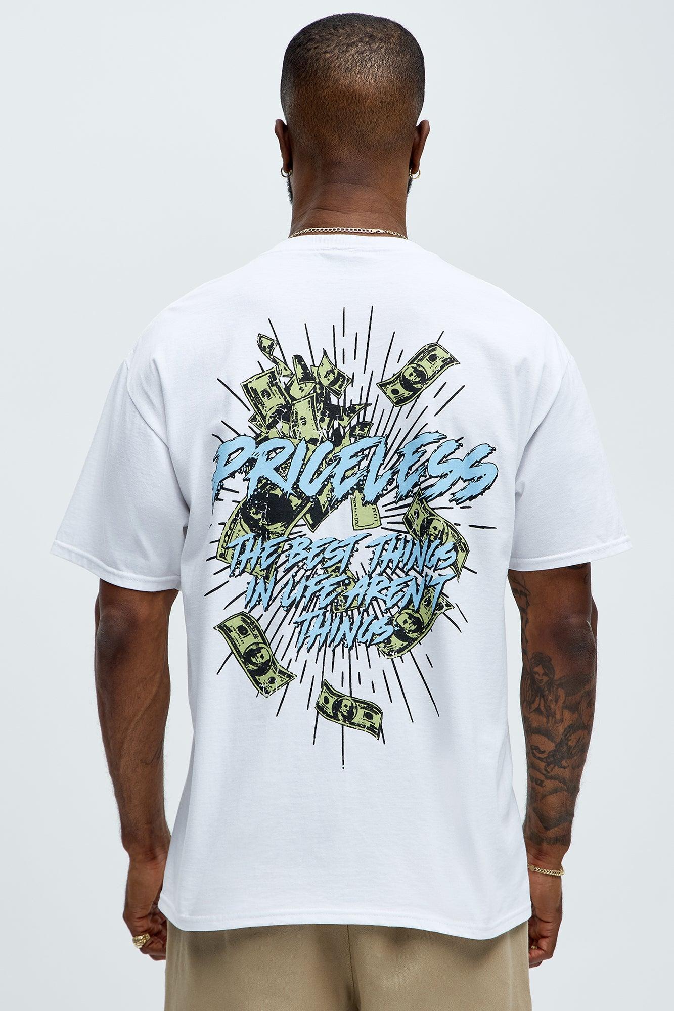 Life Is Priceless Short Sleeve Tee - White Male Product Image