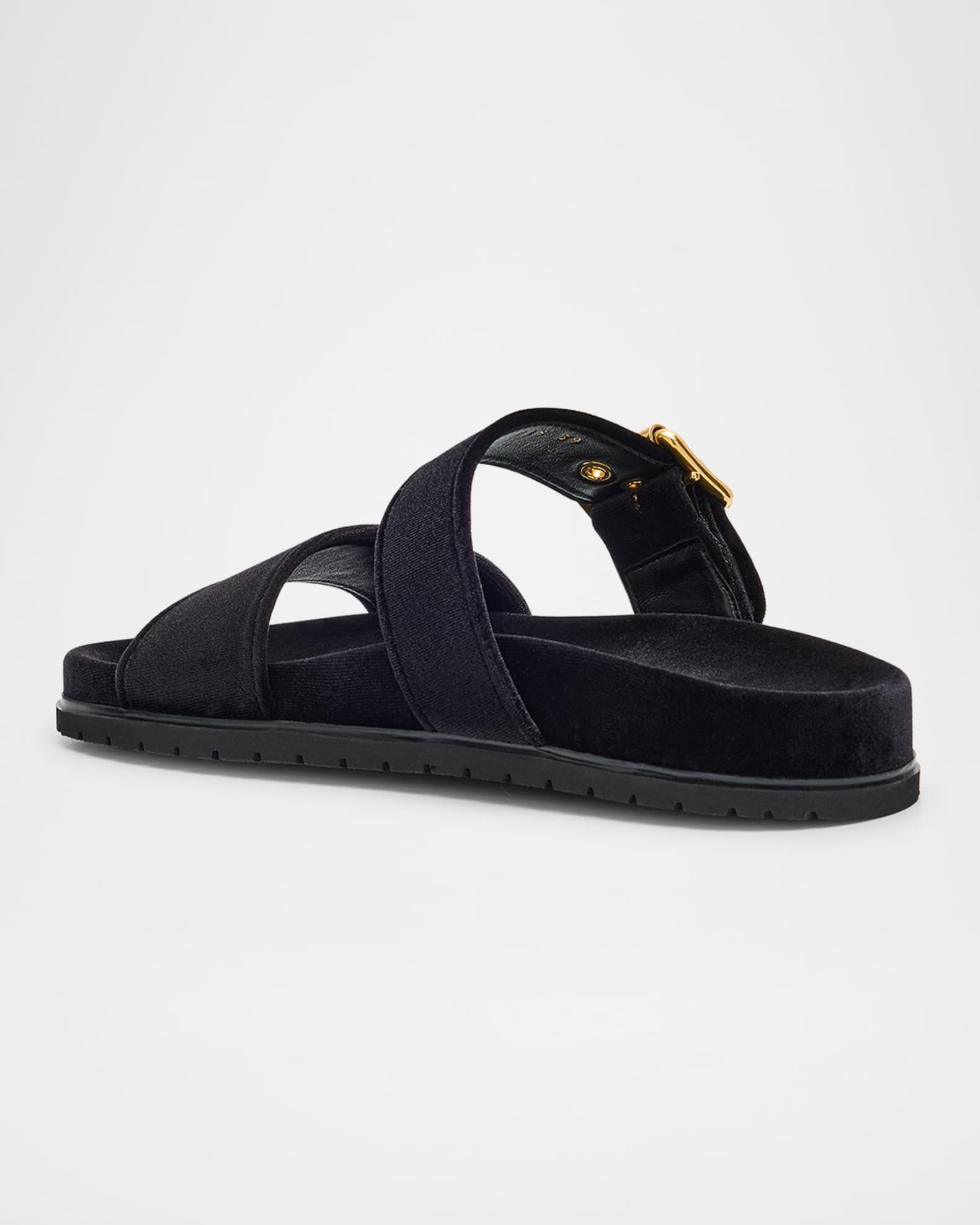 Velvet Dual-Band Flat Sandals Product Image