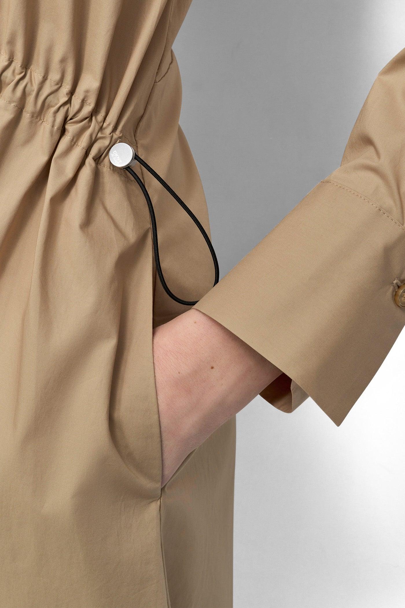 ADJUSTABLE WAIST MIDI SHIRT DRESS Product Image