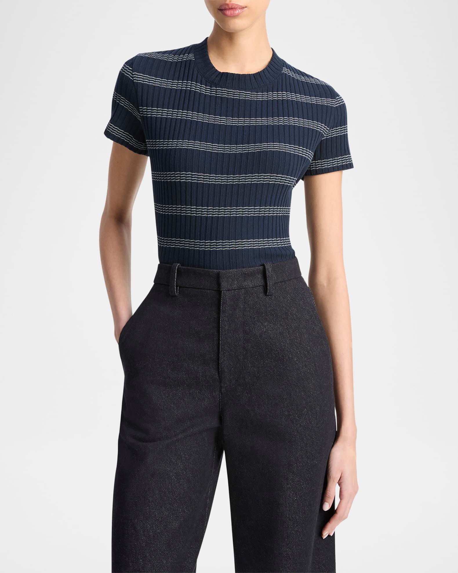 Stripe Short-Sleeve Crewneck Tee Product Image