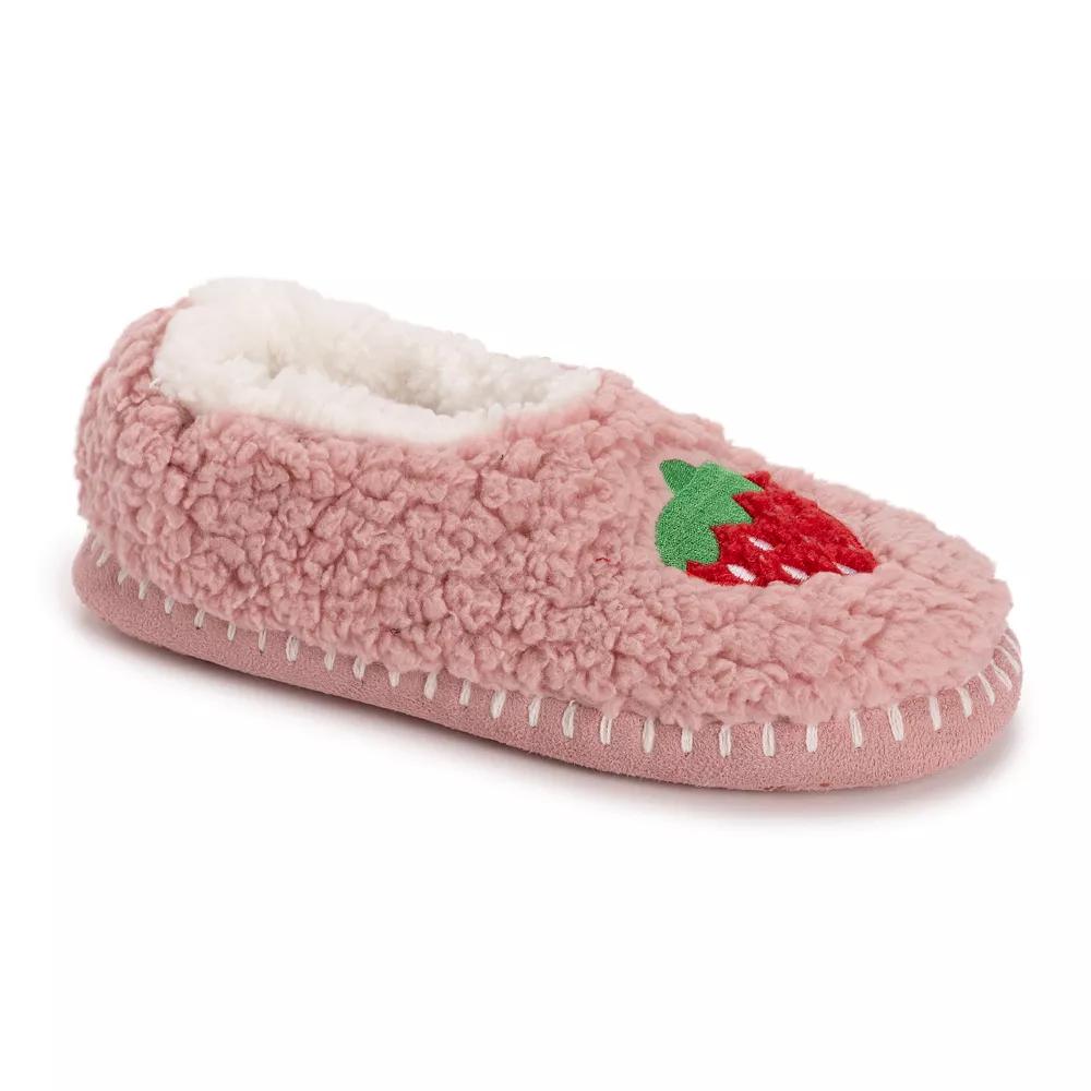 MUK LUKS Sherpa Smiley Women's Ballet Flat Slippers,  Product Image