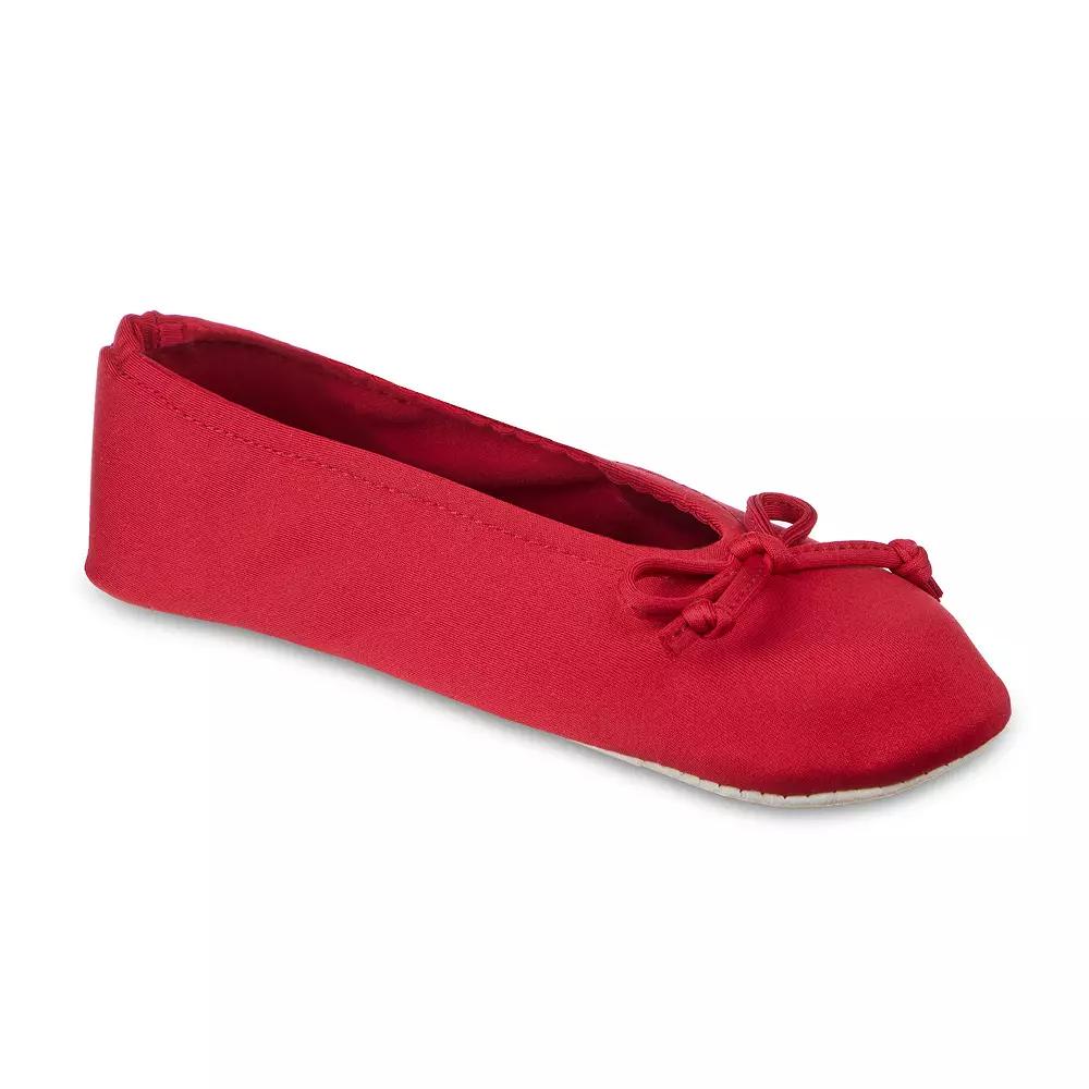 isotoner Satin Women's Ballerina Slippers,  Product Image