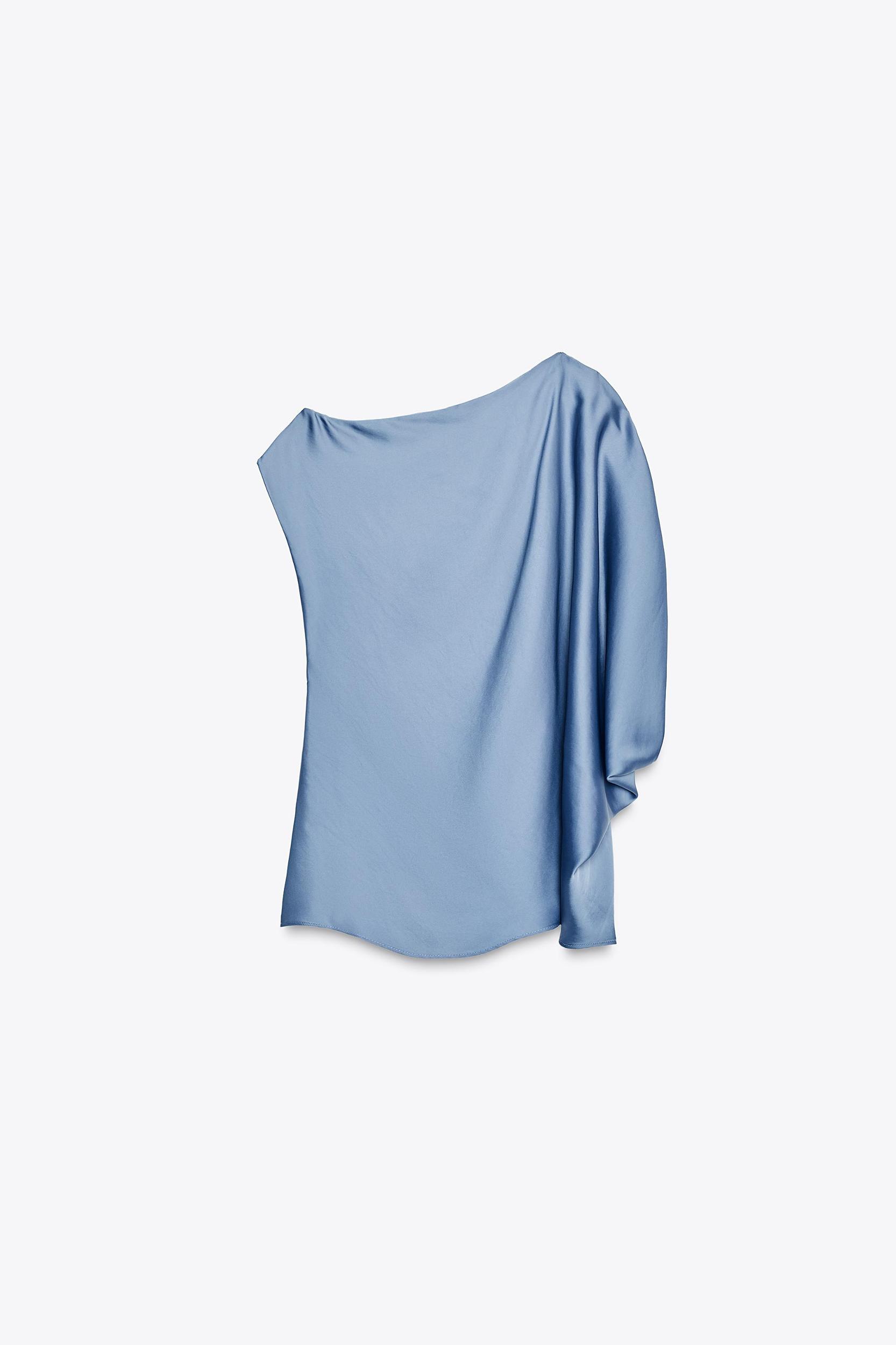 SATIN EFFECT TRIM TOP Product Image