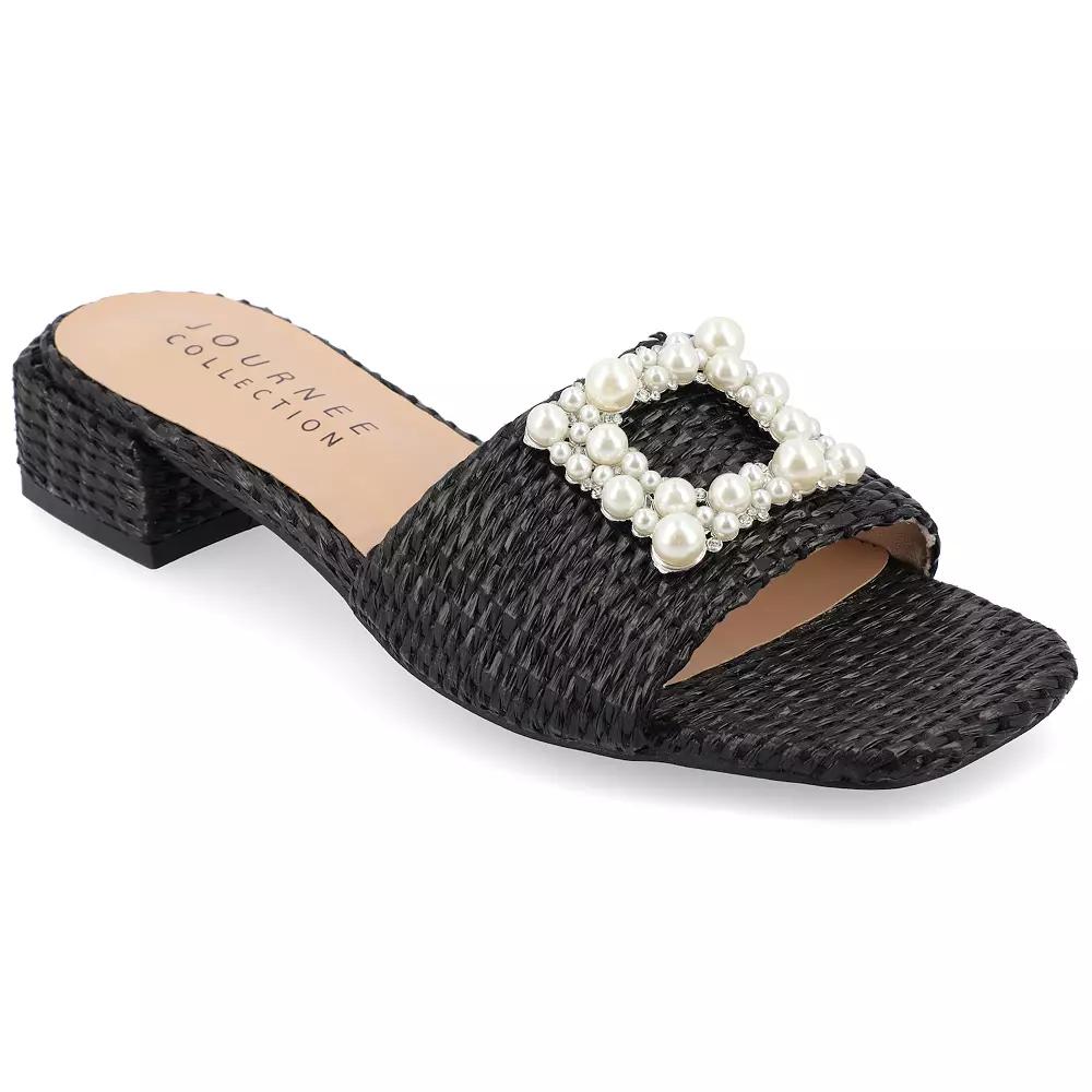 Journee Justina Women's Buckle Sandals,  Product Image