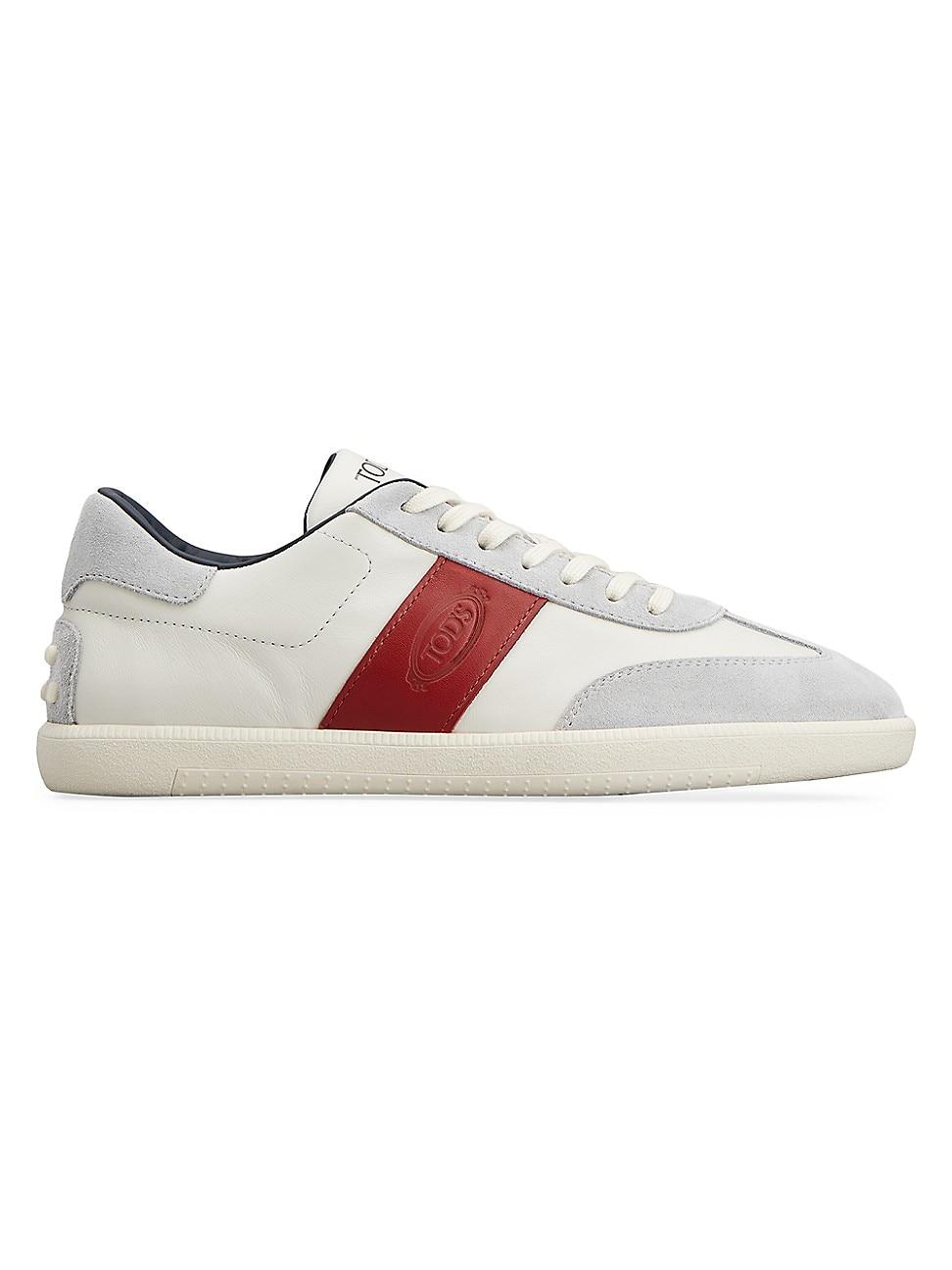 Tods Mens Tabs Leather Sneakers Product Image