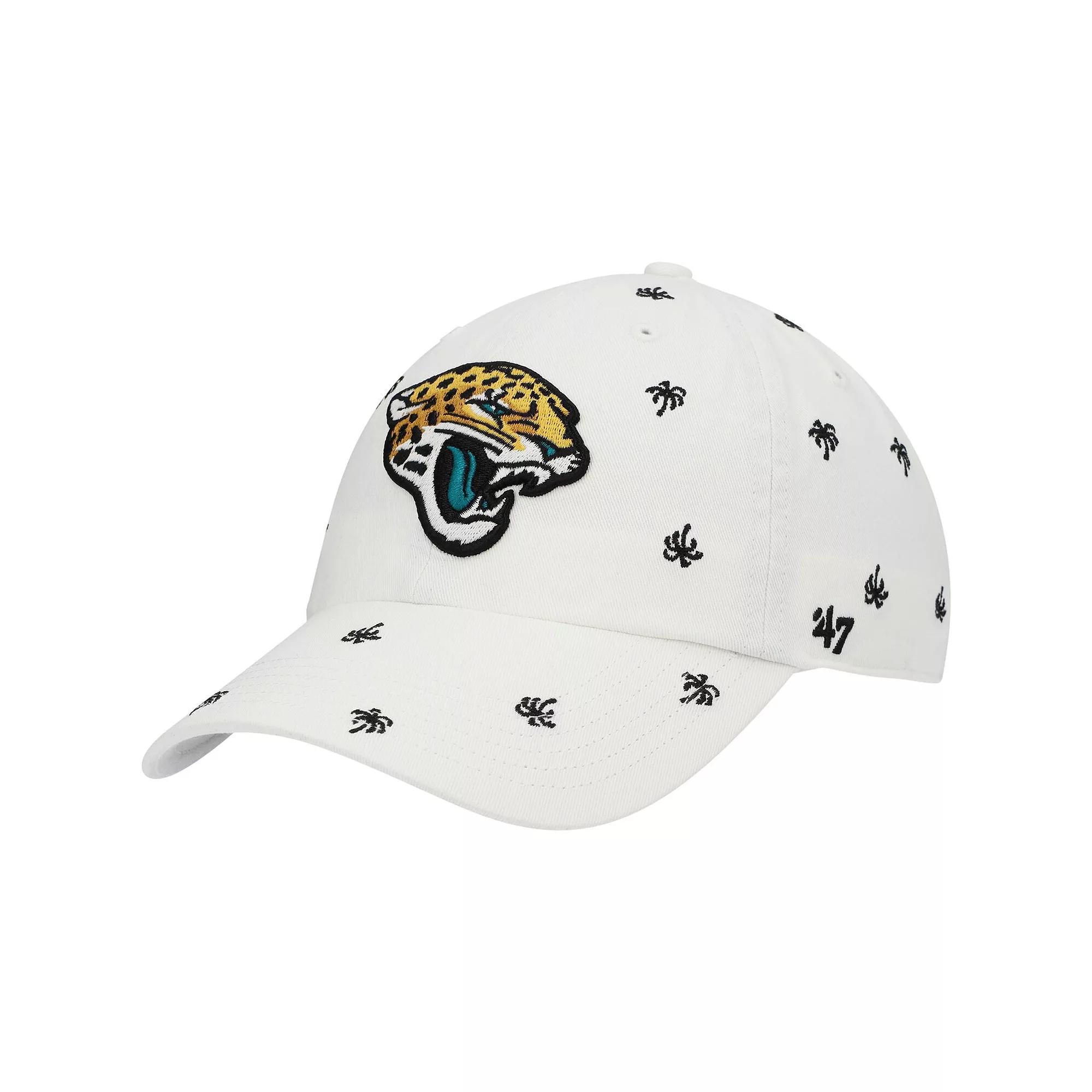 Women's '47 White Jacksonville Jaguars Confetti Clean Up Adjustable Hat Product Image