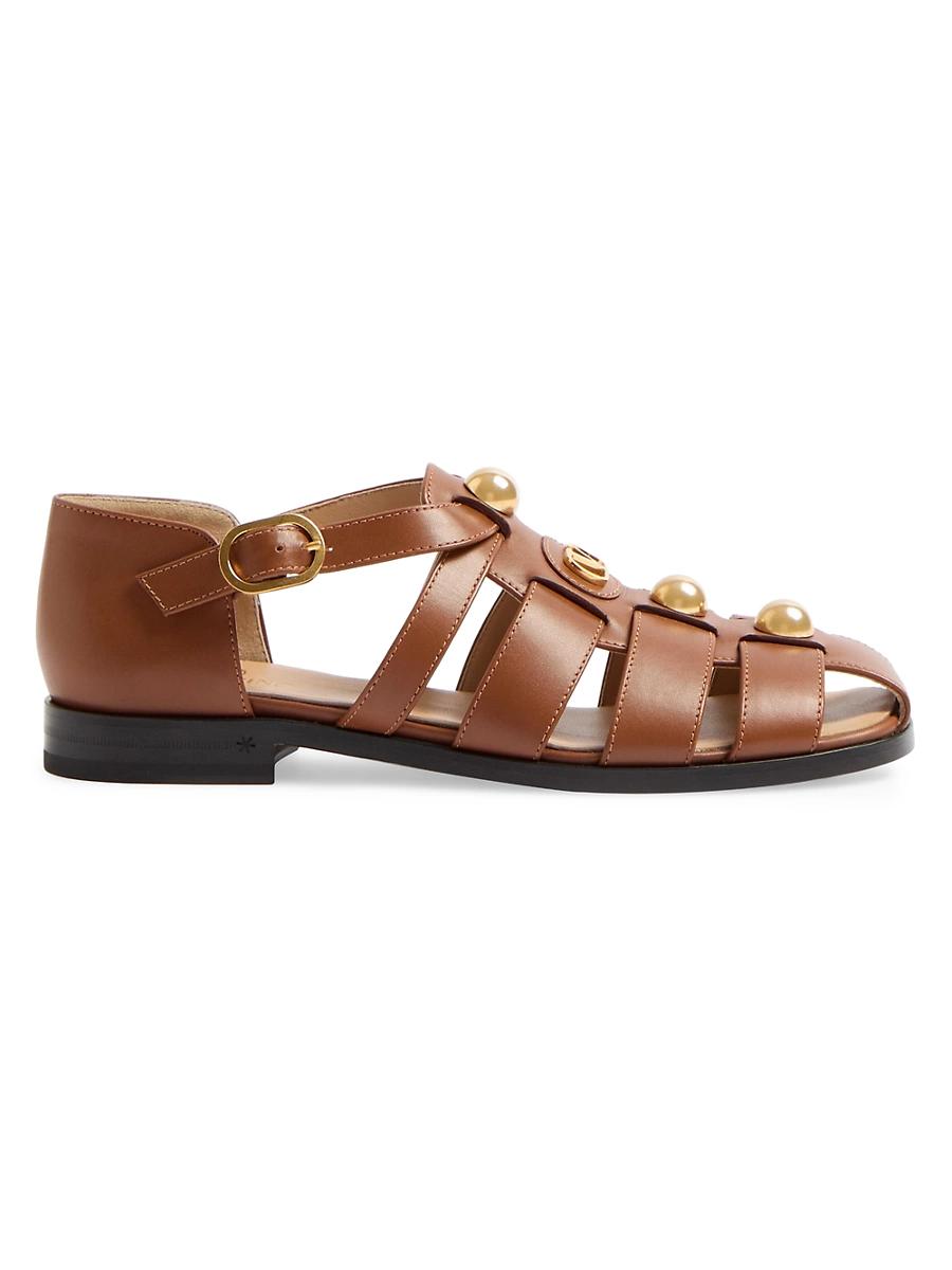 Womens VLogo Signature Calfskin Fisherman 20MM Sandals Product Image