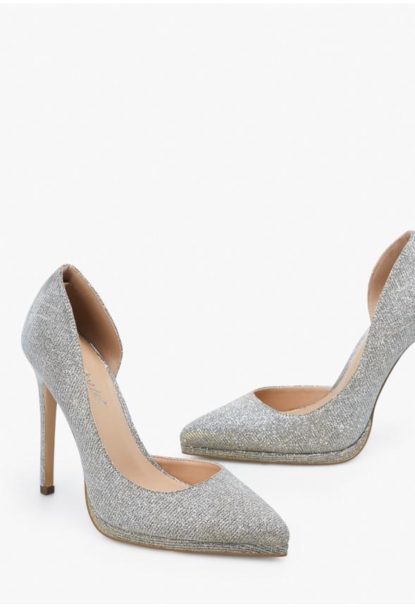 JustFab Margaux Platform Loafer Pump Womens Black/ White Size 8.5 Product Image