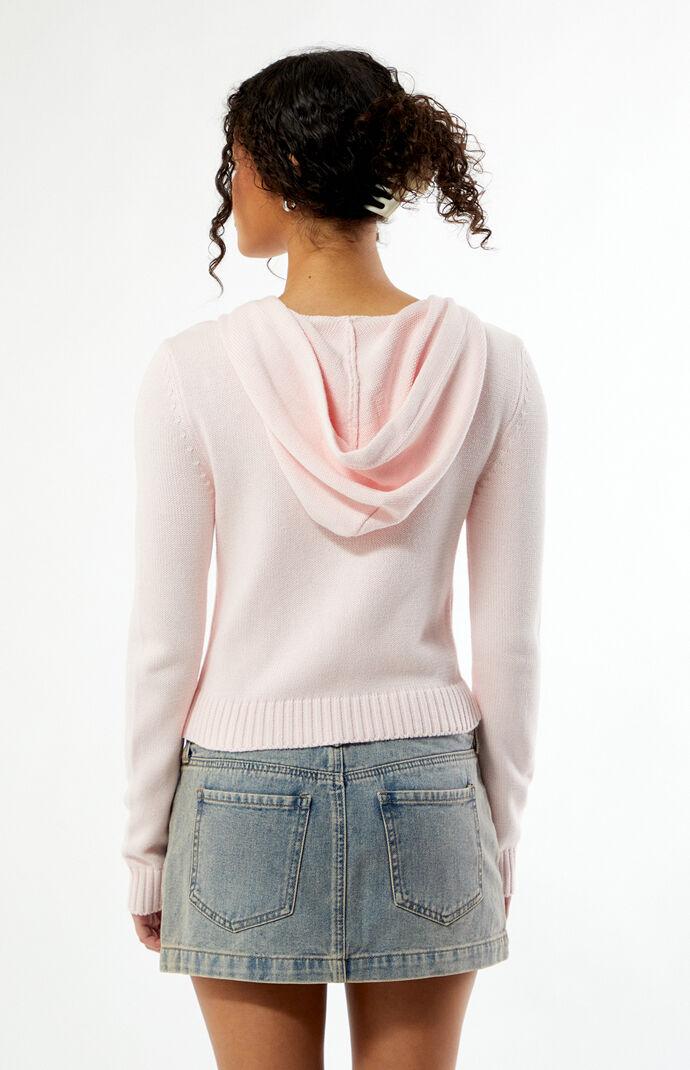 Skylar Zip Up Knit Hoodie Product Image