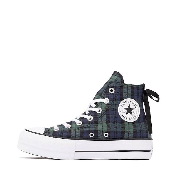 Womens Converse Chuck Taylor All Star Lift Plaid High-Top Sneaker - Navy / Branch Out Product Image