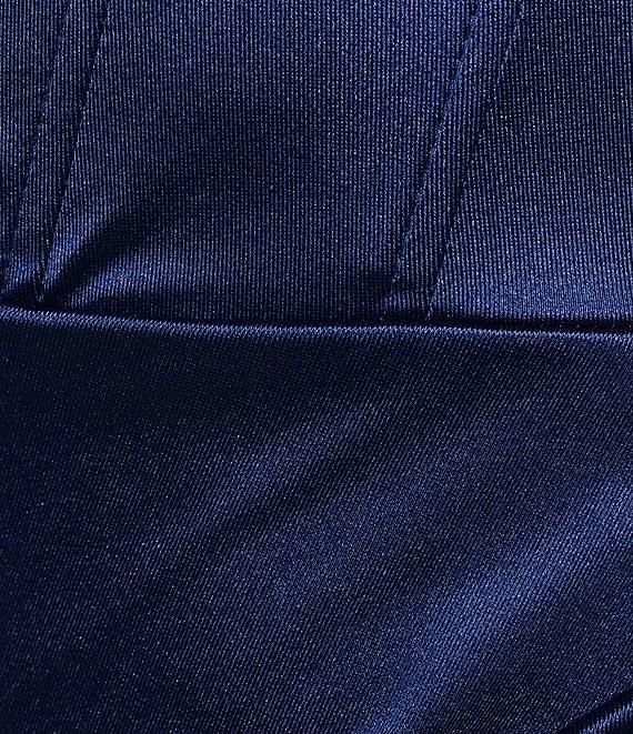 B. Darlin Off The Shoulder Pleated Front Slit Dress Product Image