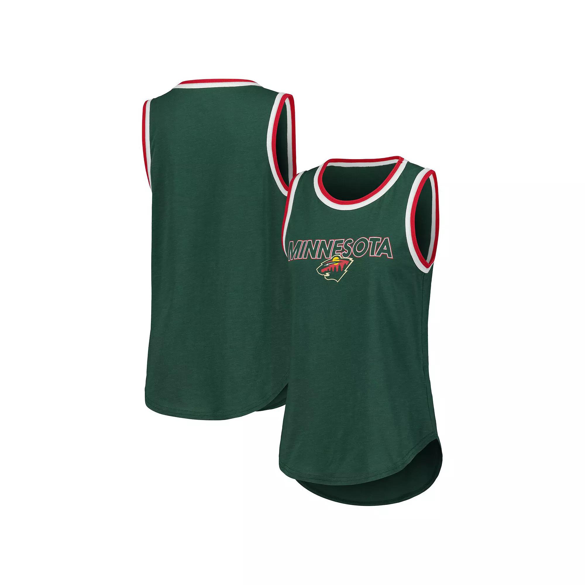Women's G-III 4Her by Carl Banks Green Minnesota Wild Strategy Tank Top,  Product Image