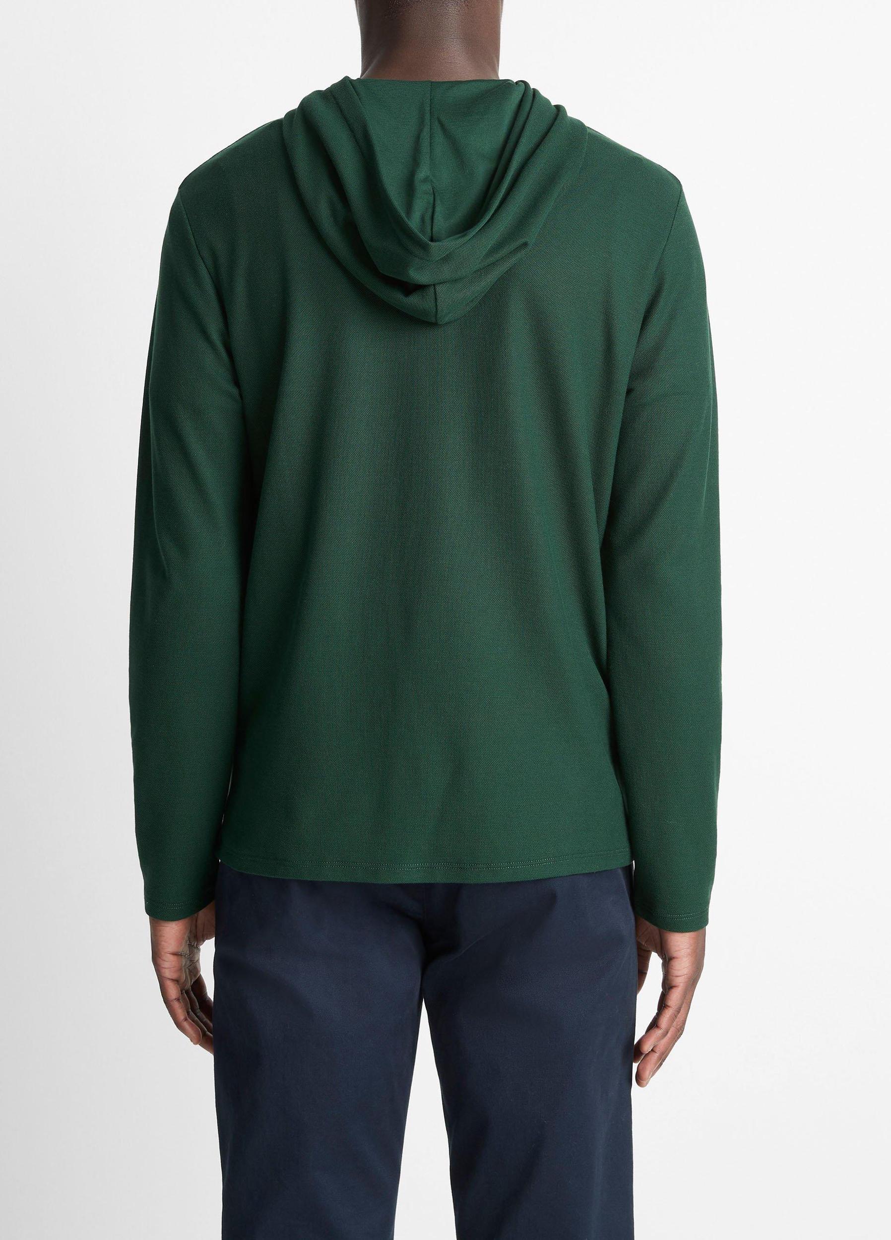 Pima Cotton Piqué Hoodie Product Image