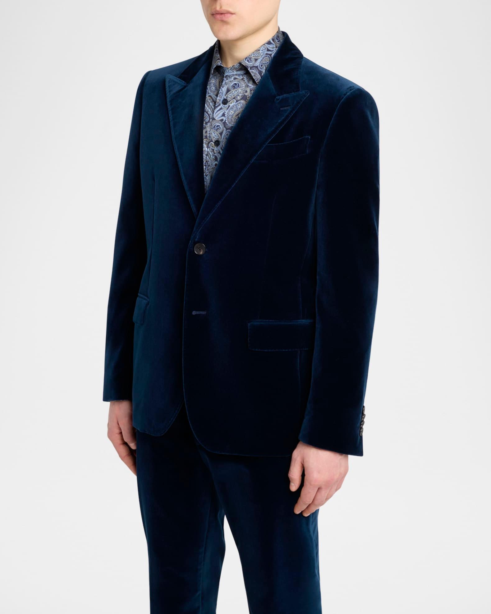 Men's Velvet Peak-Lapel Sport Coat Product Image