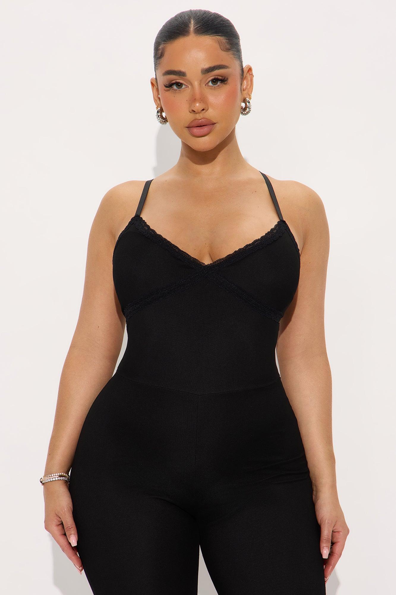 Five Star Mesh Capri Jumpsuit - Black Female Product Image