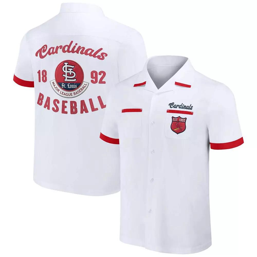 Men's Darius Rucker Collection by Fanatics White St. Louis Cardinals Bowling Button-Up Shirt,  Product Image