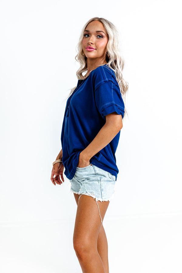 Take The Time Tee In Navy Product Image