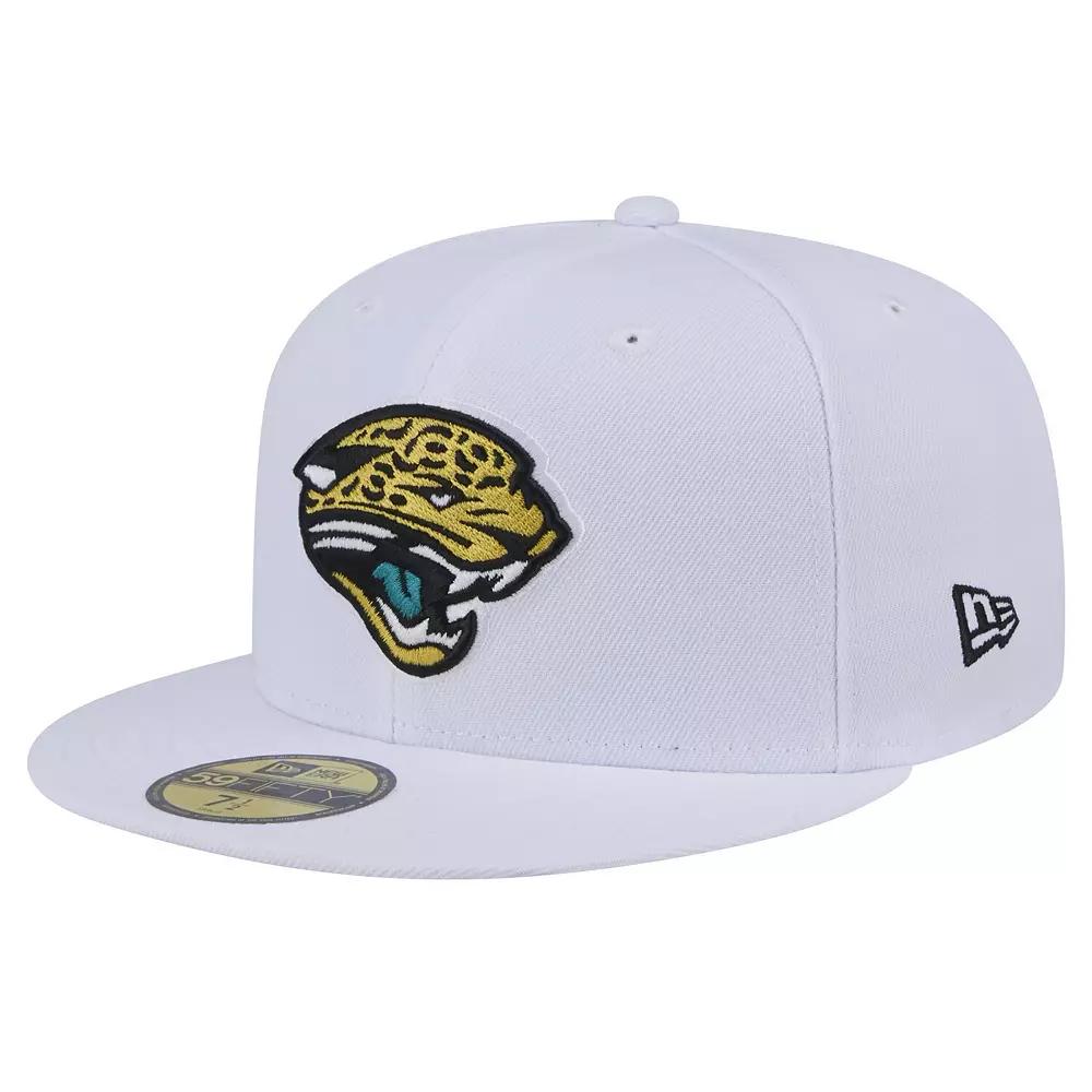 Men's New Era White Jacksonville Jaguars Throwback Logo Omaha 59FIFTY Fitted Hat,  Product Image