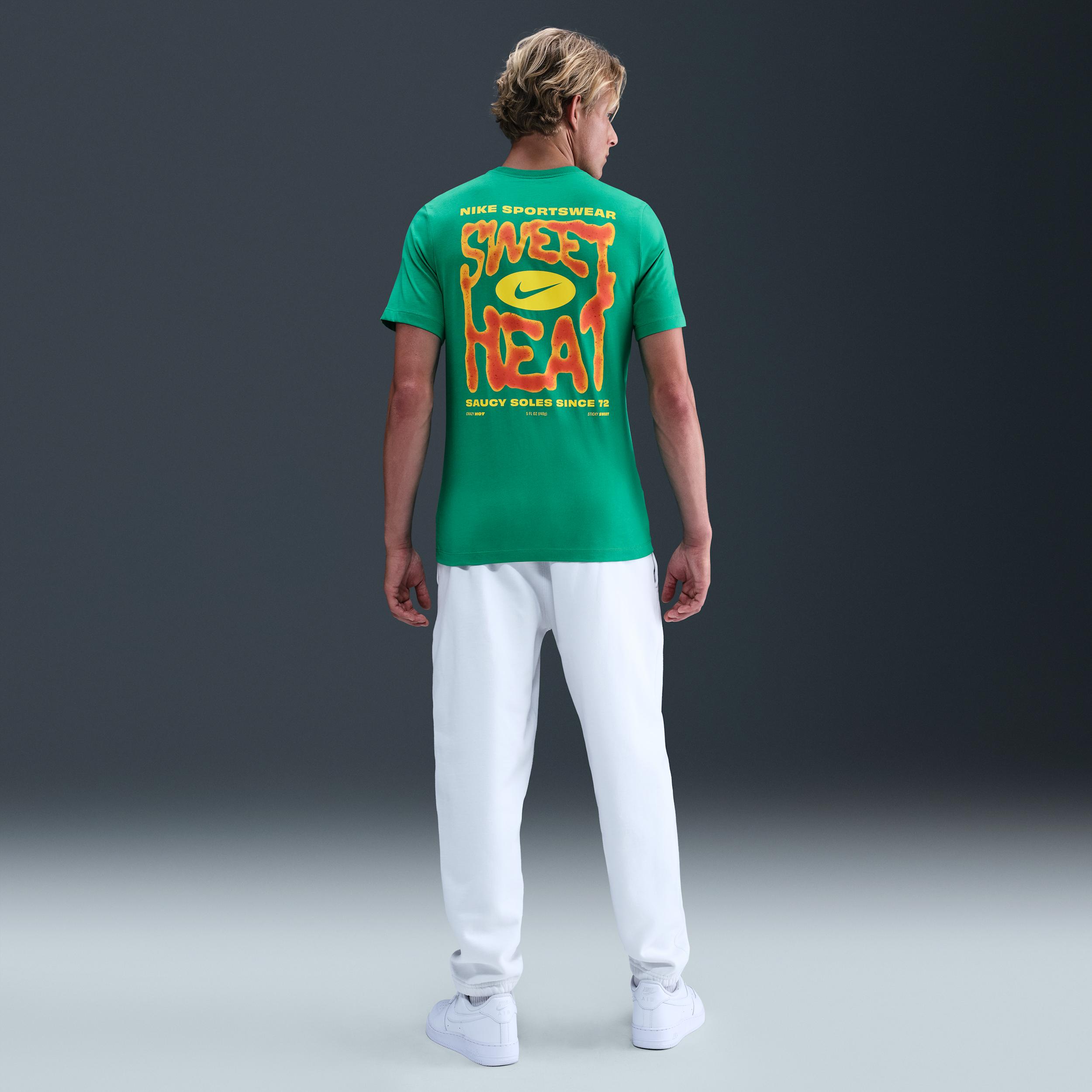 Nike Mens Nike NSW Basketball T-Shirt OC 2 - Mens Stadium Green/Red Product Image