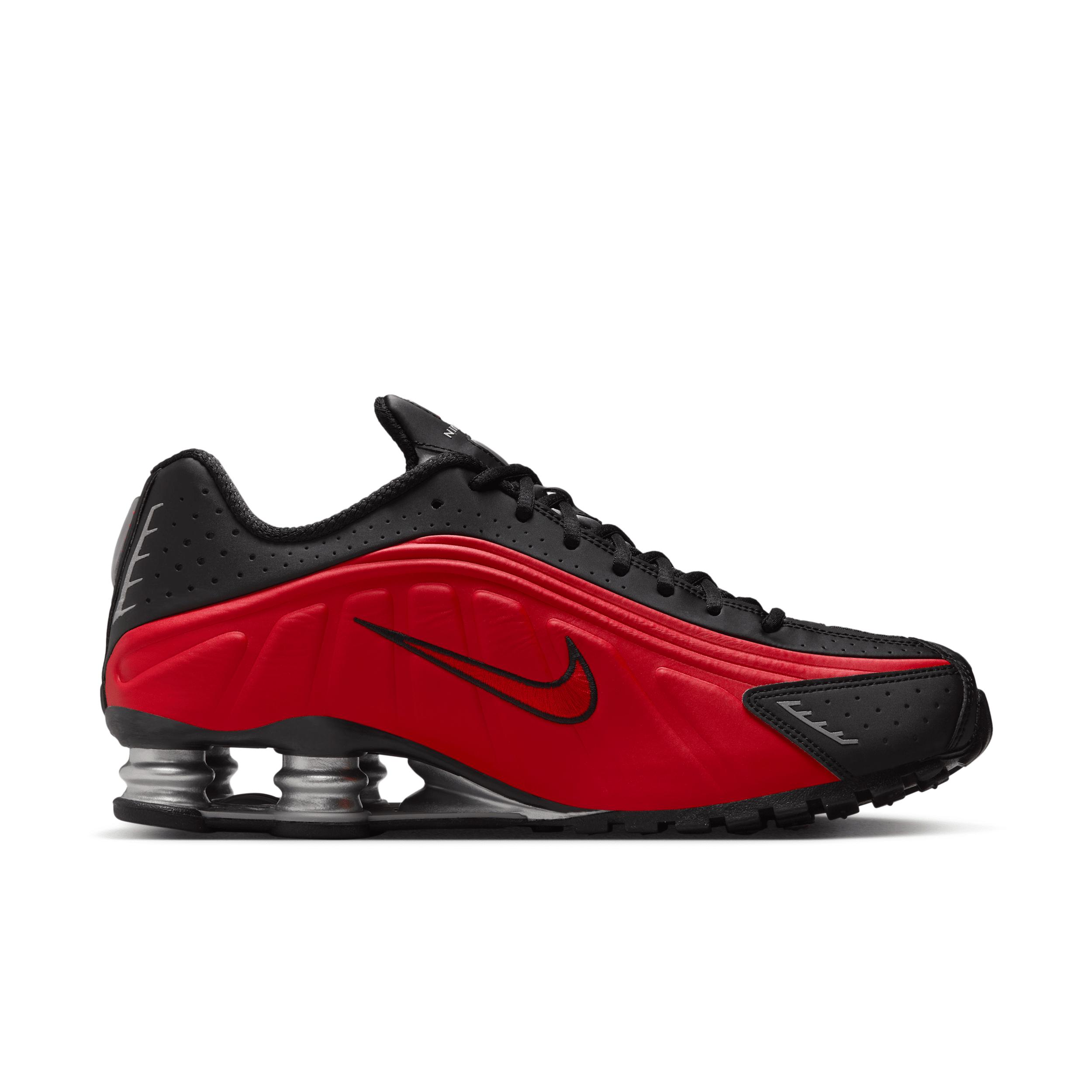 Nike Mens Nike Shox R4 - Mens Shoes University Red/Black/Metallic Silver Product Image