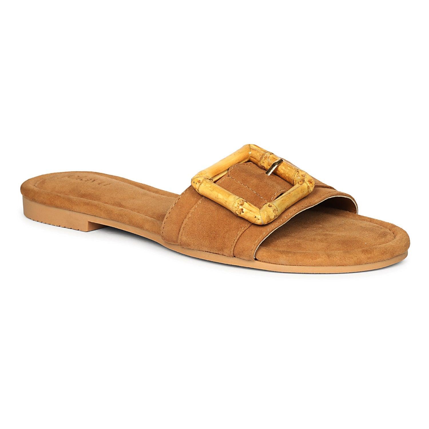 Amsterdam Suede - Cognac Sandals Product Image