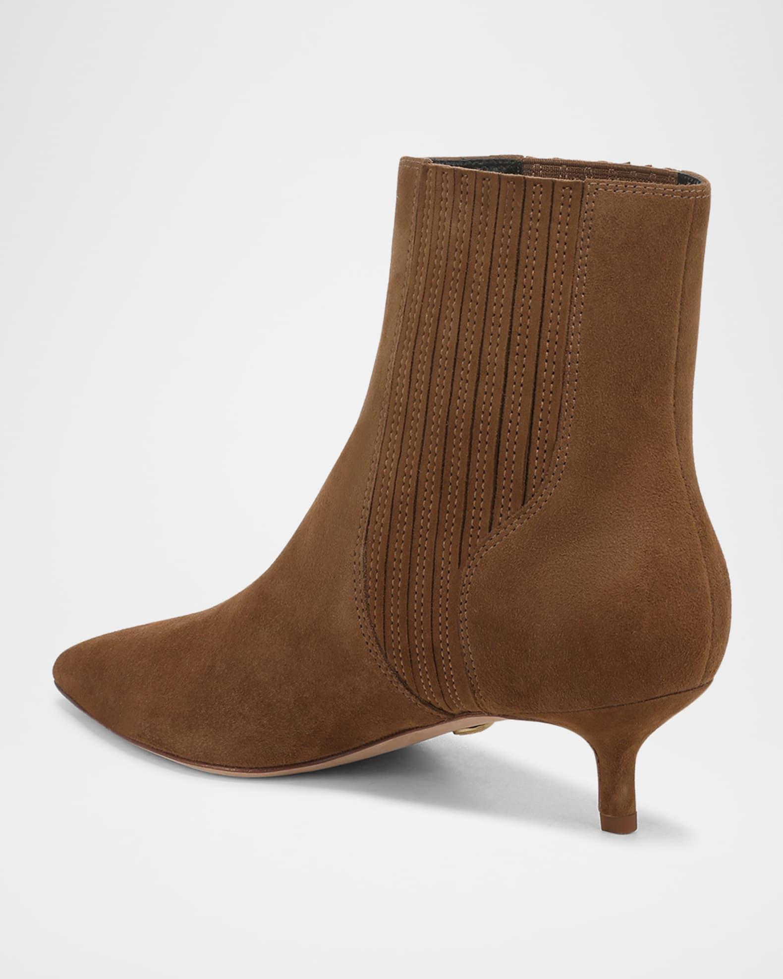Lisa Suede Kitten-Heel Booties Product Image