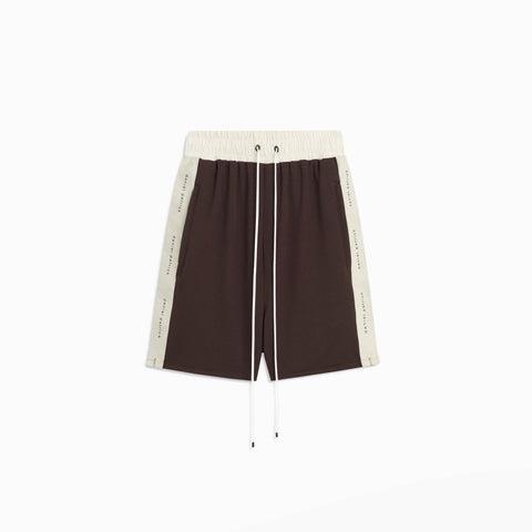 classic gym short / brown + ivory Product Image