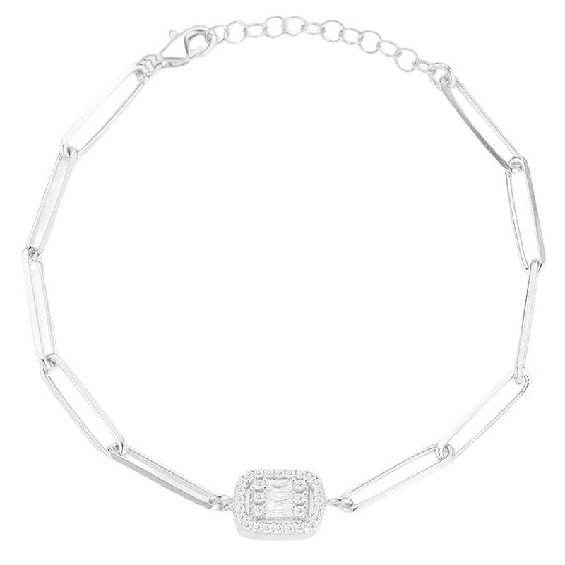 Sunkissed Sterling Cubic Zirconia Link Bracelet, Women's,  Product Image