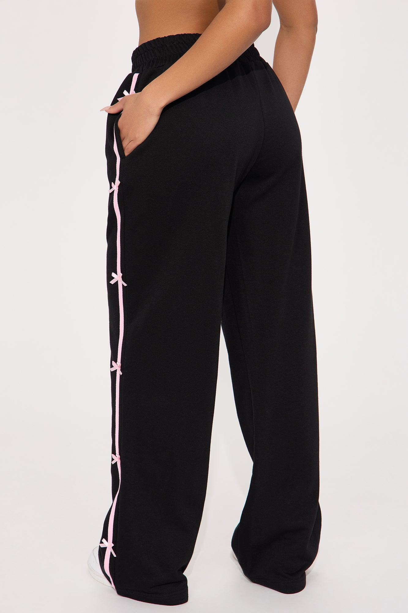 Pretty In Bows Track Pant - Black/combo Product Image