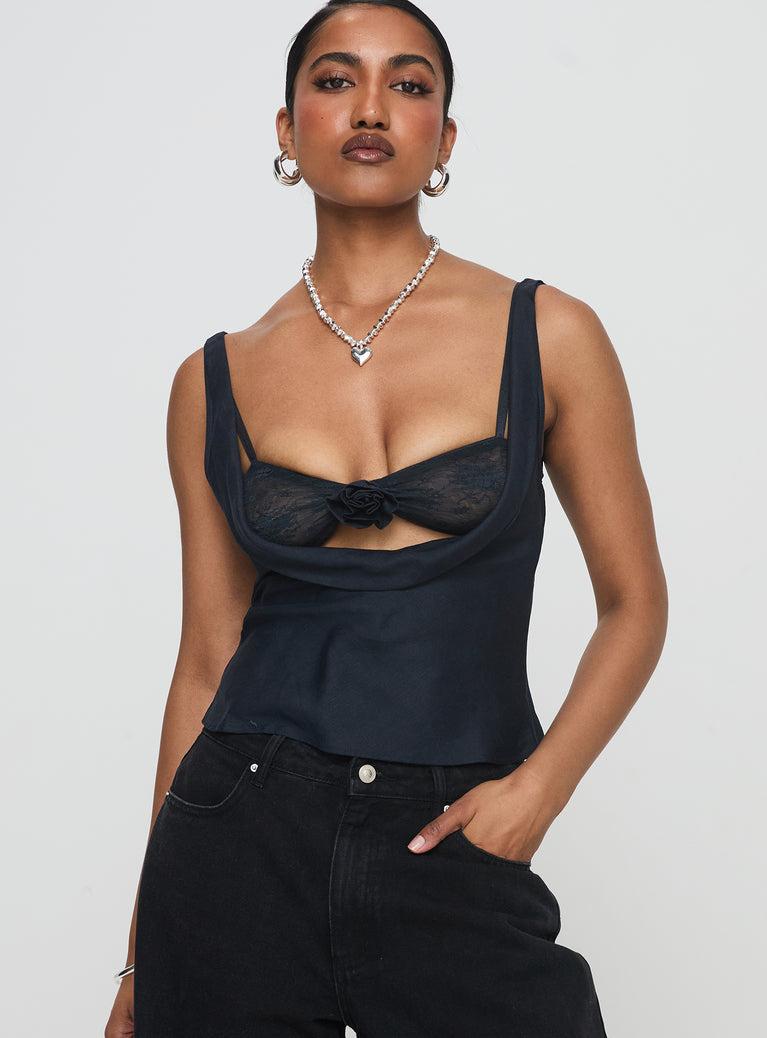 Delilah Top Navy Product Image