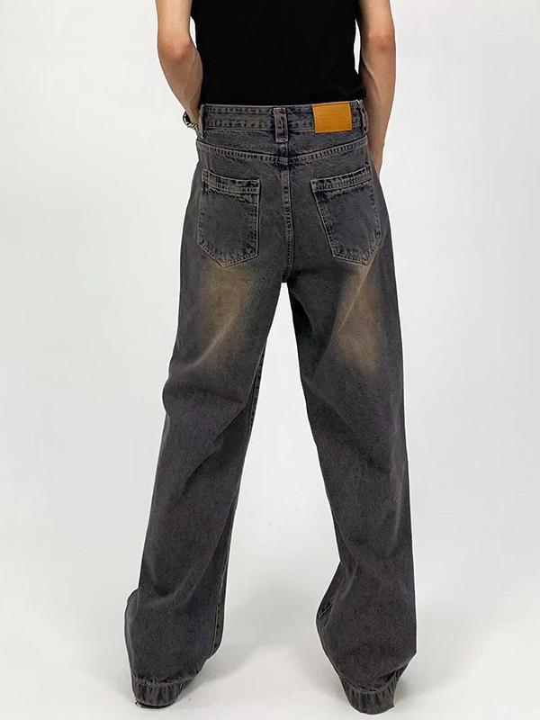 Men's Vintage Distressed Loose Jeans Product Image