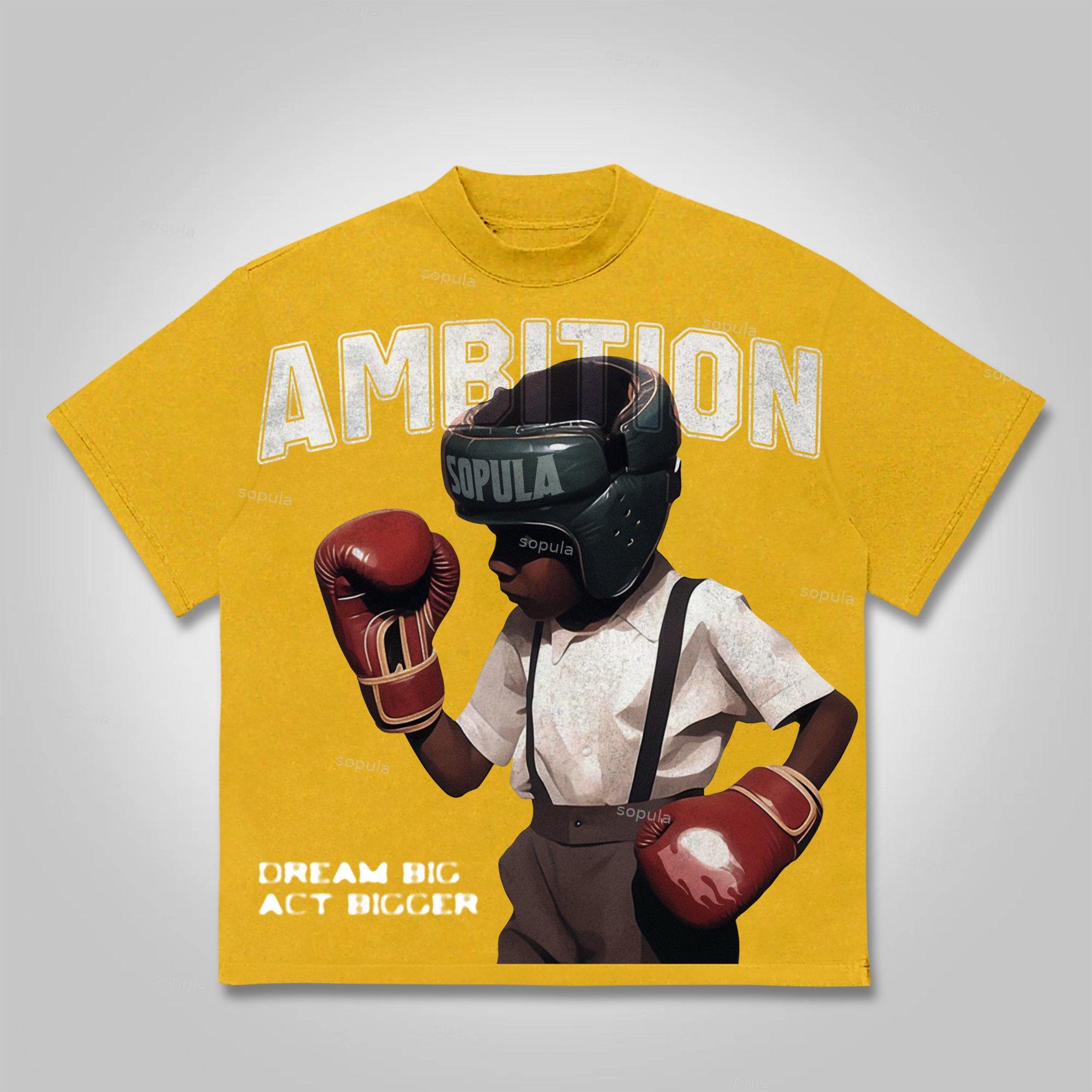 Sopula Boxer Follow Your Dream Retro Make Vintage Graphics Cotton T-Shirt Product Image