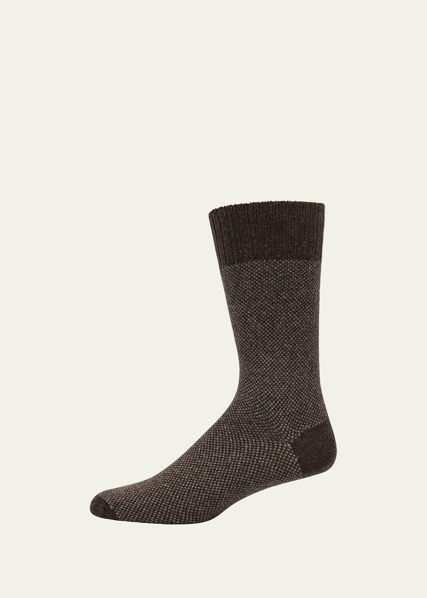 Mens Cashmere-Blend Mid-Calf Socks Product Image