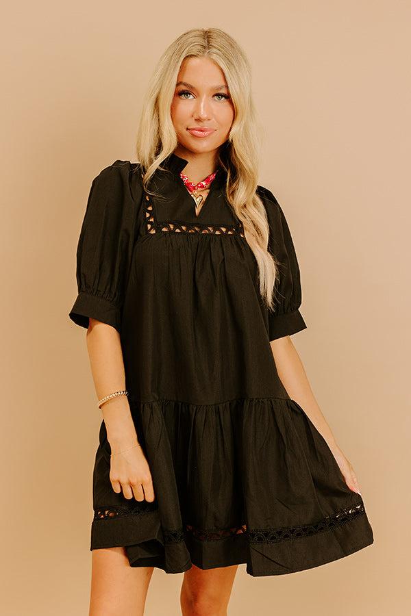 Wisteria And Wine Mini Dress in Black Product Image