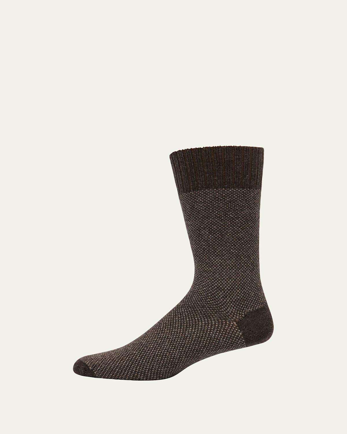 Mens Cashmere-Blend Mid-Calf Socks Product Image