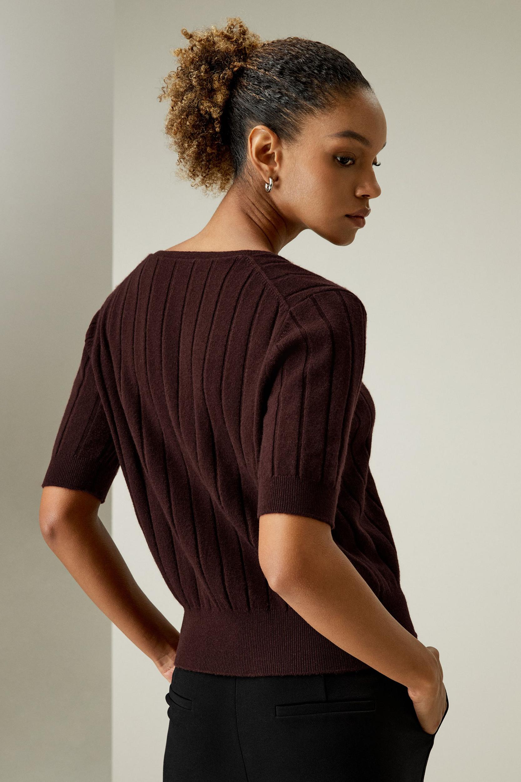 LILYSILK Womens Cashmere Sweater - Medium Gray Pure Cashmere - Comfortable V-Neck Top M Product Image