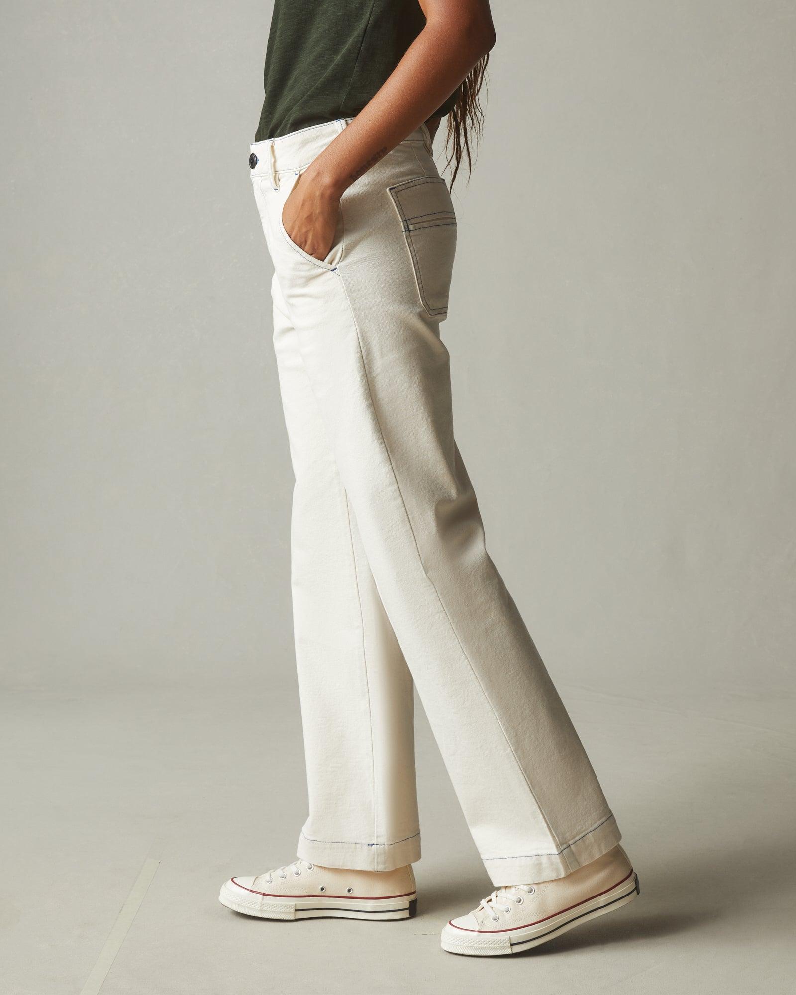 Women's Roughneck Wide Leg Contrast Stitch - PFD Natural Female Product Image