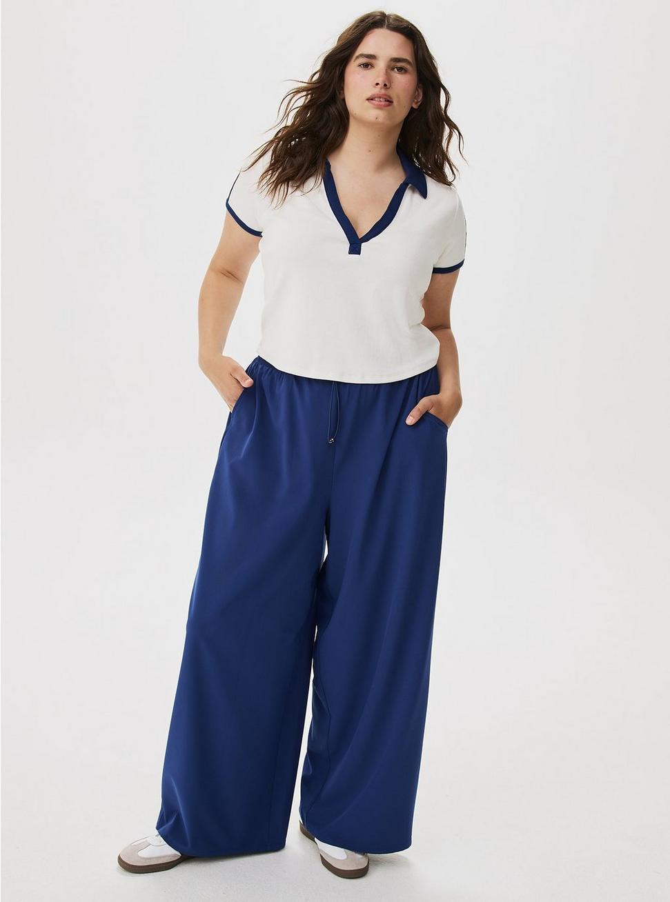 Stretch Woven Wide-Leg Active Pant Product Image