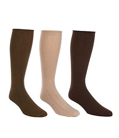 Roundtree & Yorke Flat-Knit Acrylic Crew Socks 3-Pack Product Image