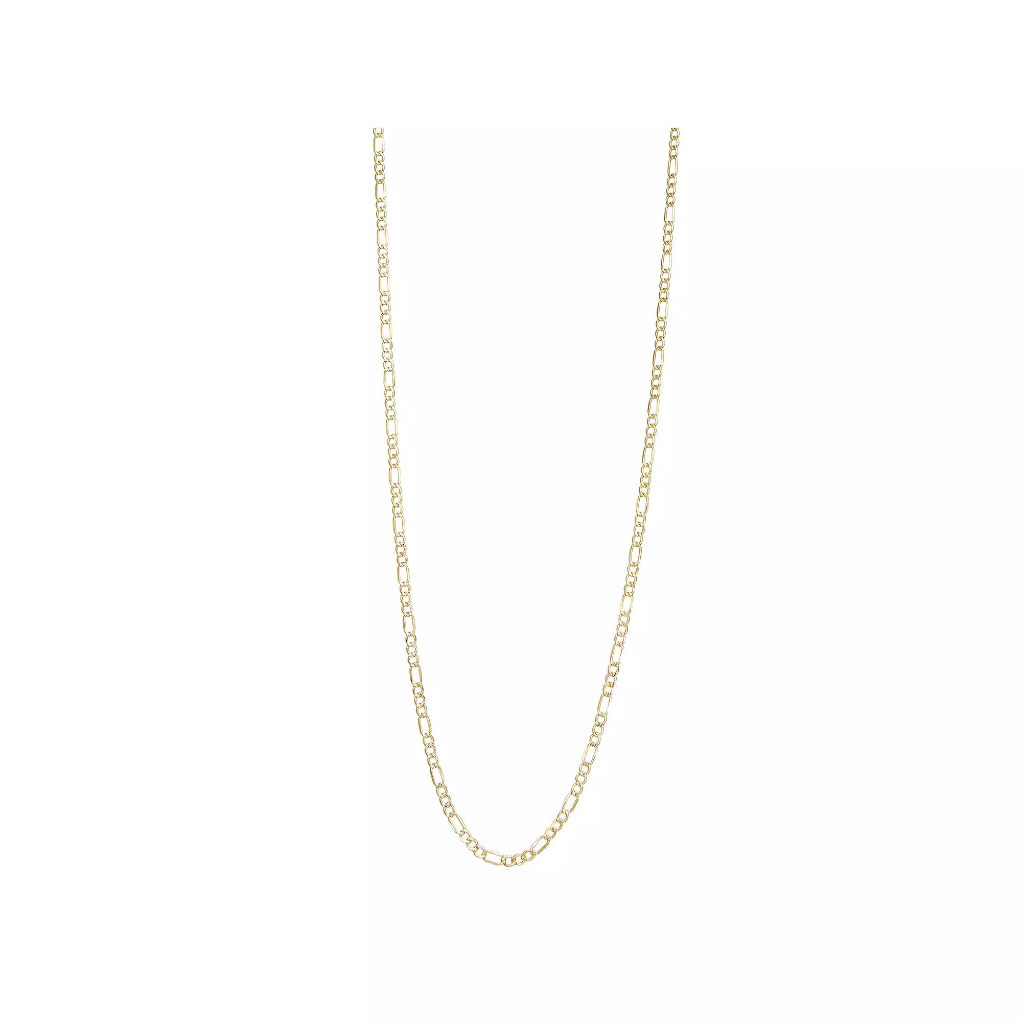 Jordan Blue 14k Gold 2.8 mm Figaro Chain Necklace, Womens Product Image